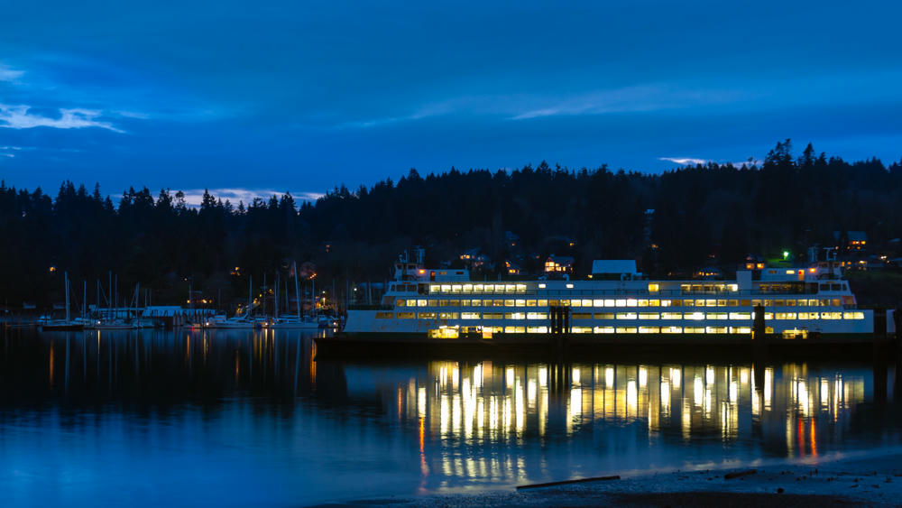 Ferry at Dusk